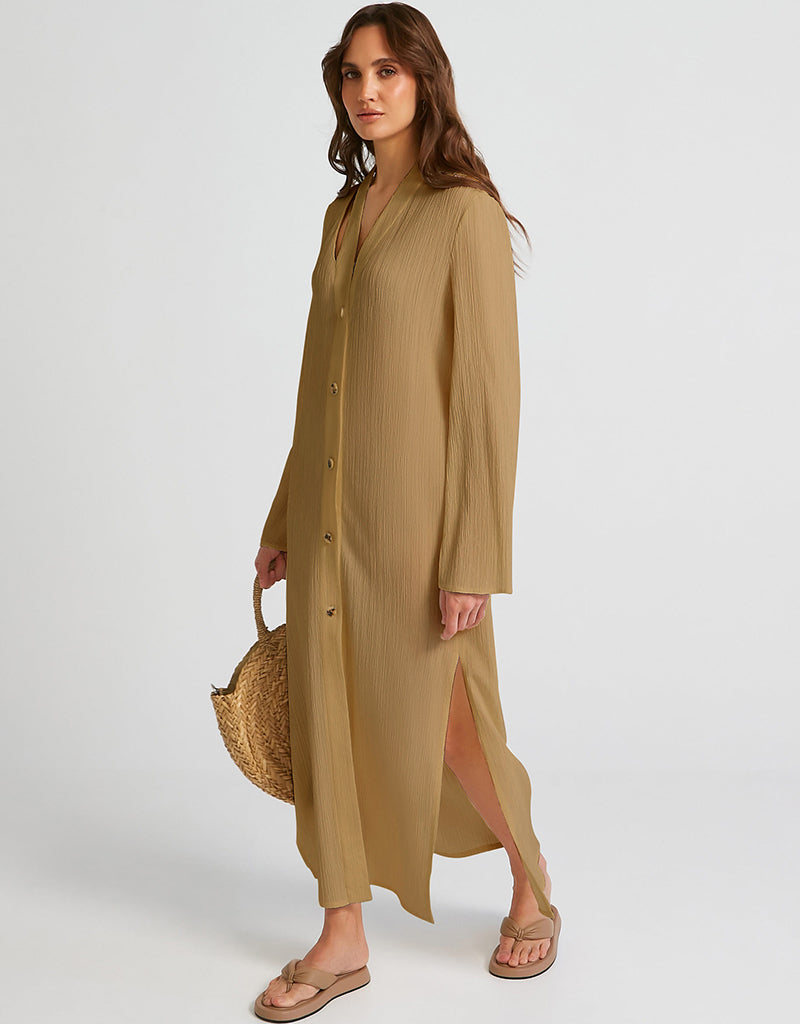 Elegant Beige Designer Maxi Dress for Women - Chic & Heavy Fancy Long Dress for Parties, Weddings & Special Occasions