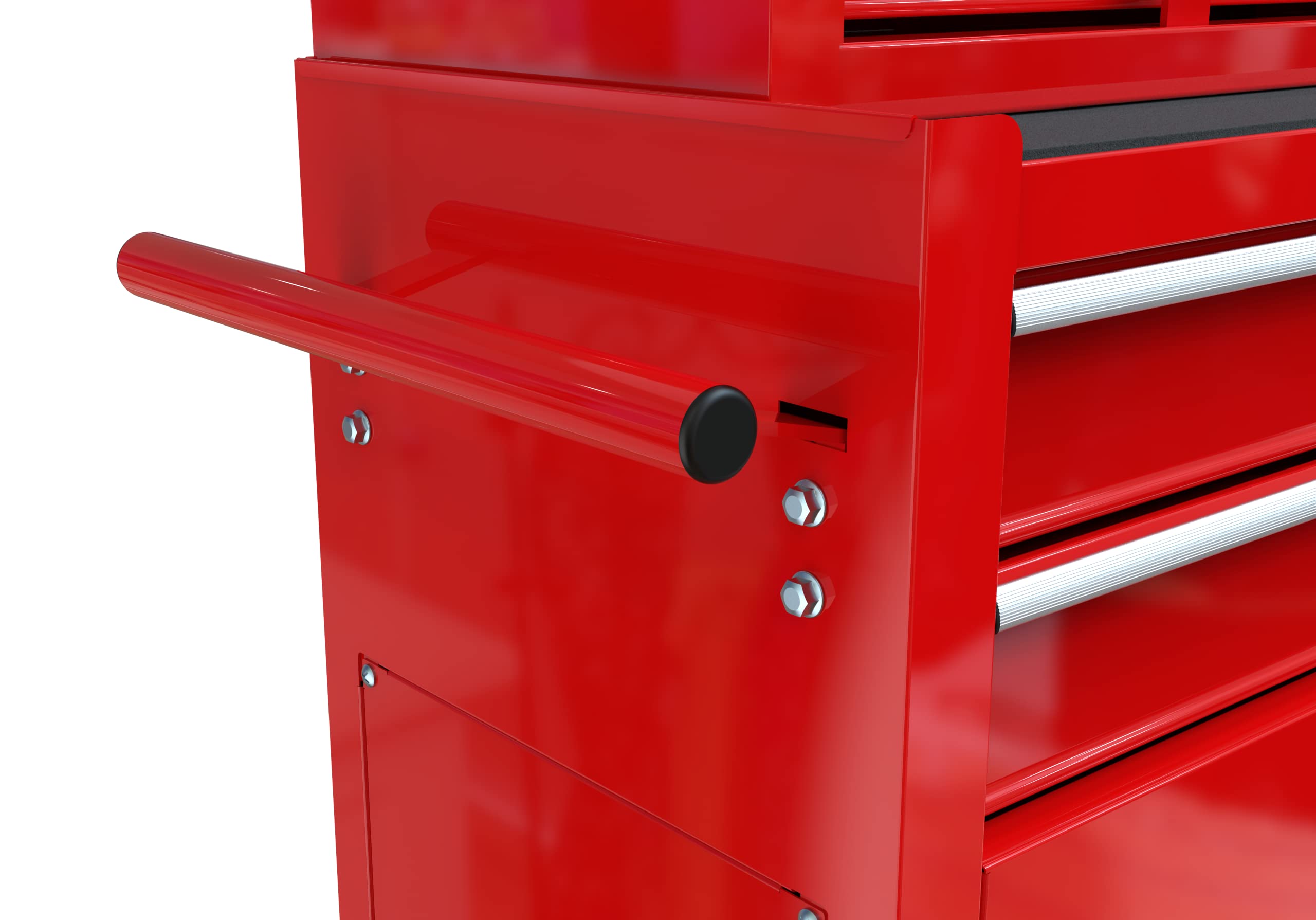 8-Drawer Rolling Tool Chest with Sliding Metal Drawers - Heavy Duty Tool Storage Cabinet & Removable Toolbox Organizer for Workshop, Garage, Auto Repair - Red Rolling Tool Cart for Professional Mechanics & DIY Enthusiasts