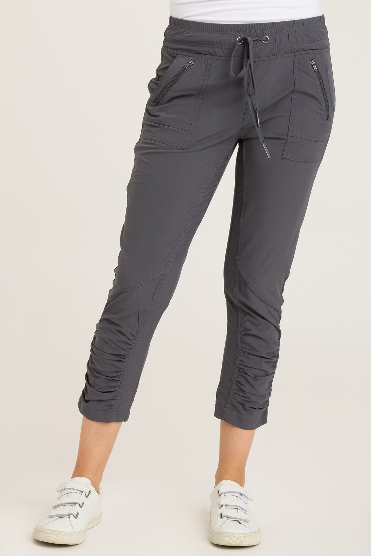 Premium High-Waisted Yoga Leggings for Women - Charcoal Gray - Moisture-Wicking & Tummy Control - Perfect for Gym, Running & Lounge Wear