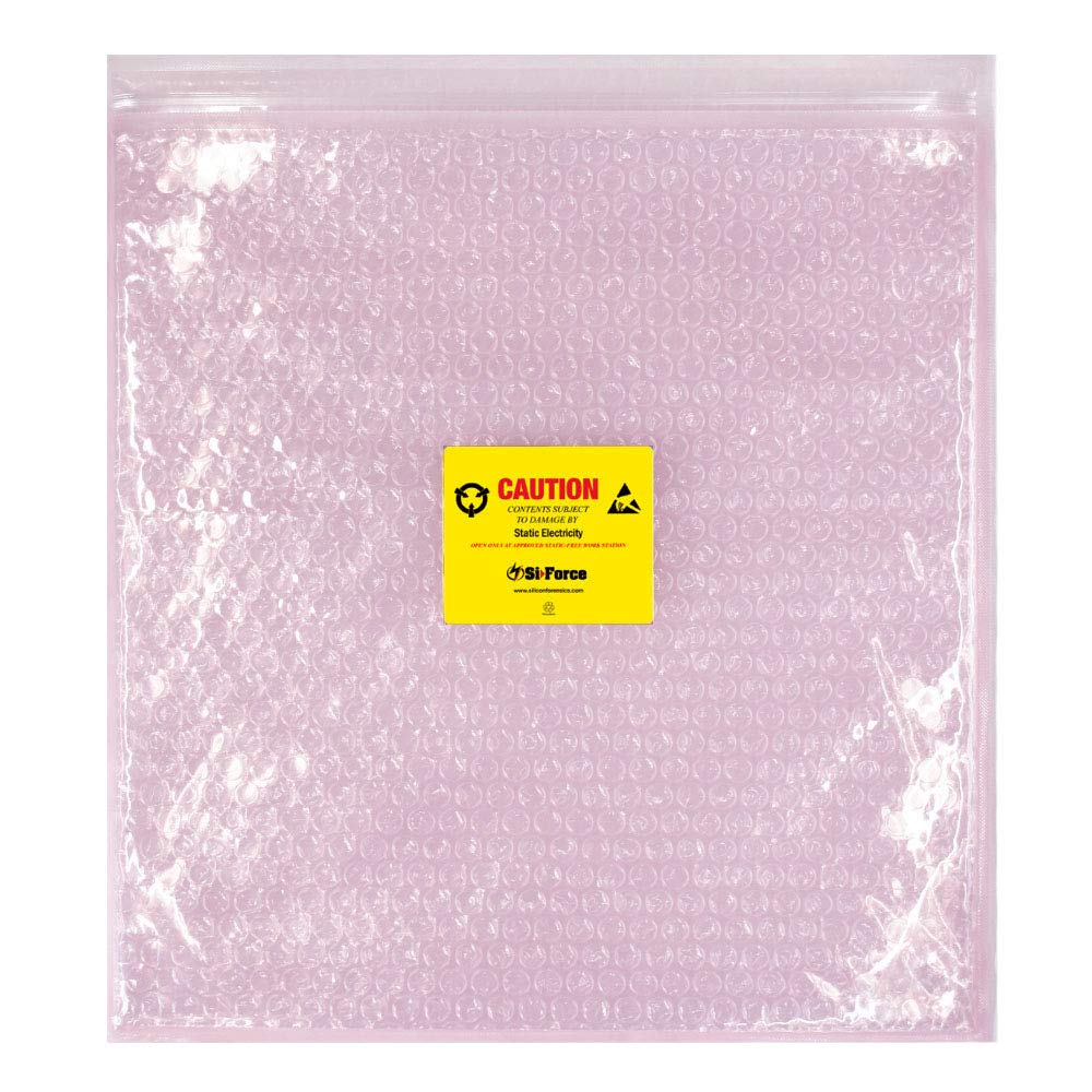 Anti Static Bubble Bags - XX-Large Resealable Static Shielding Bags (60 Pack, Pink) for Sensitive Electronic Components Storage & Shipping - Perfect for Circuit Boards, Computer Parts & Electronic Device Protection