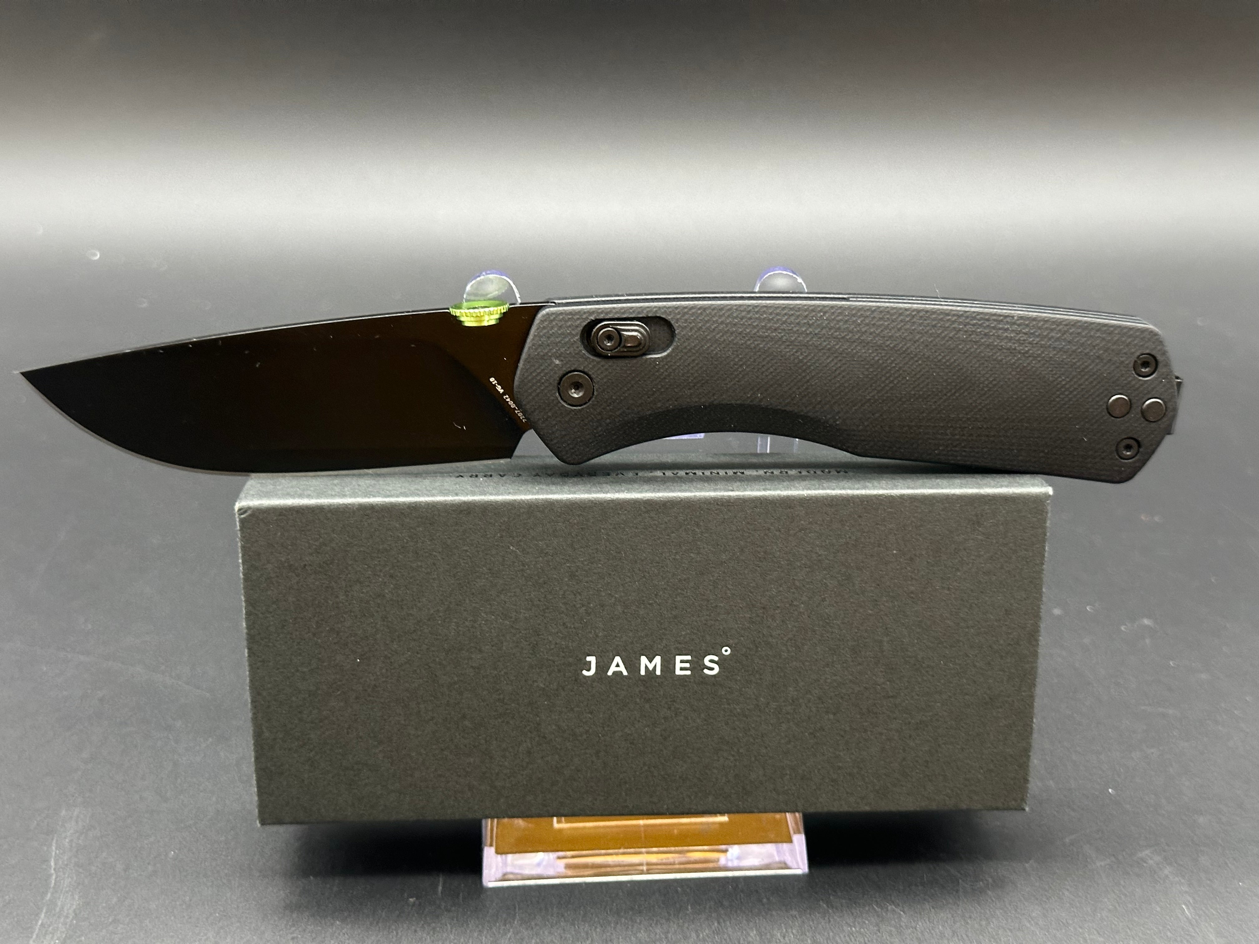 The James Brand Carter XL Ambi Slider Knife - Black G10 Folding Pocket Knife for Outdoor, Camping & Everyday Carry (EDC)