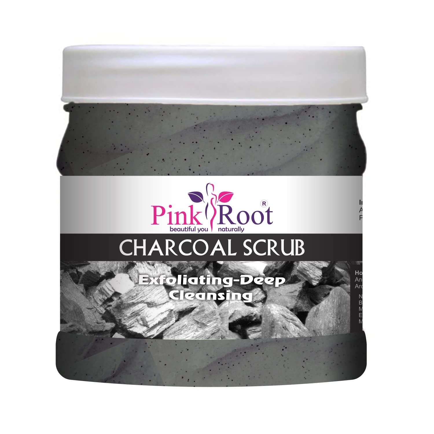 Pink Root Green Tea Massage Gel & Charcoal Scrub Set - 500ml Each for Relaxation & Deep Cleansing | Perfect for Spa Day & Skincare Routine