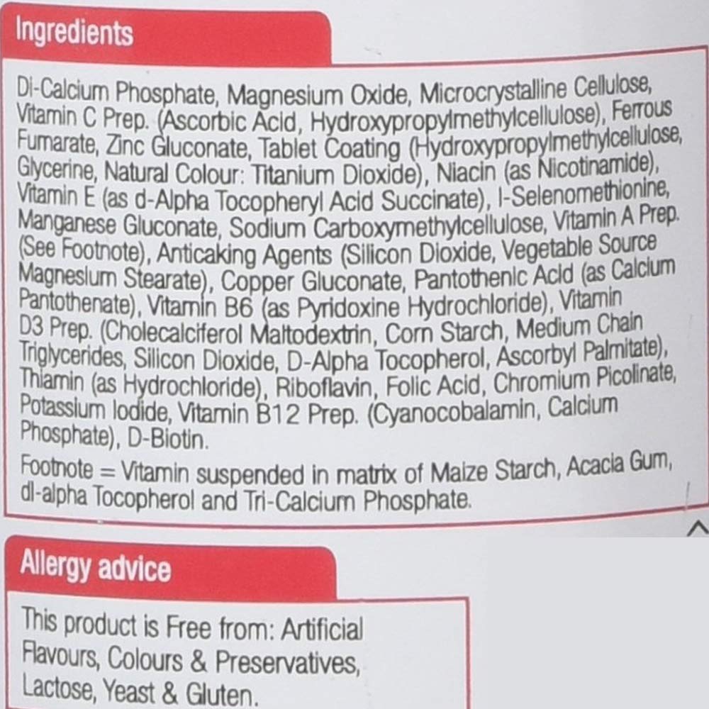 Premium Multi-Vitamins & Minerals Supplement - Vegetarian Antioxidant Formula for Immune Support & Energy Boost | Daily Wellness for Adults & Active Lifestyles