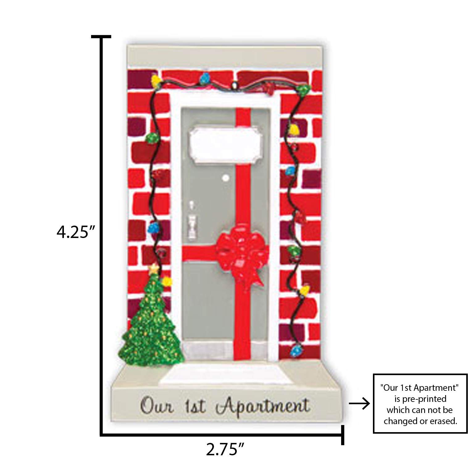 Personalized First Home Christmas Ornament - Custom Lighted House Tree Decor for New Homeowners - Perfect Housewarming Gift & Holiday Decoration for Apartments, New Homes