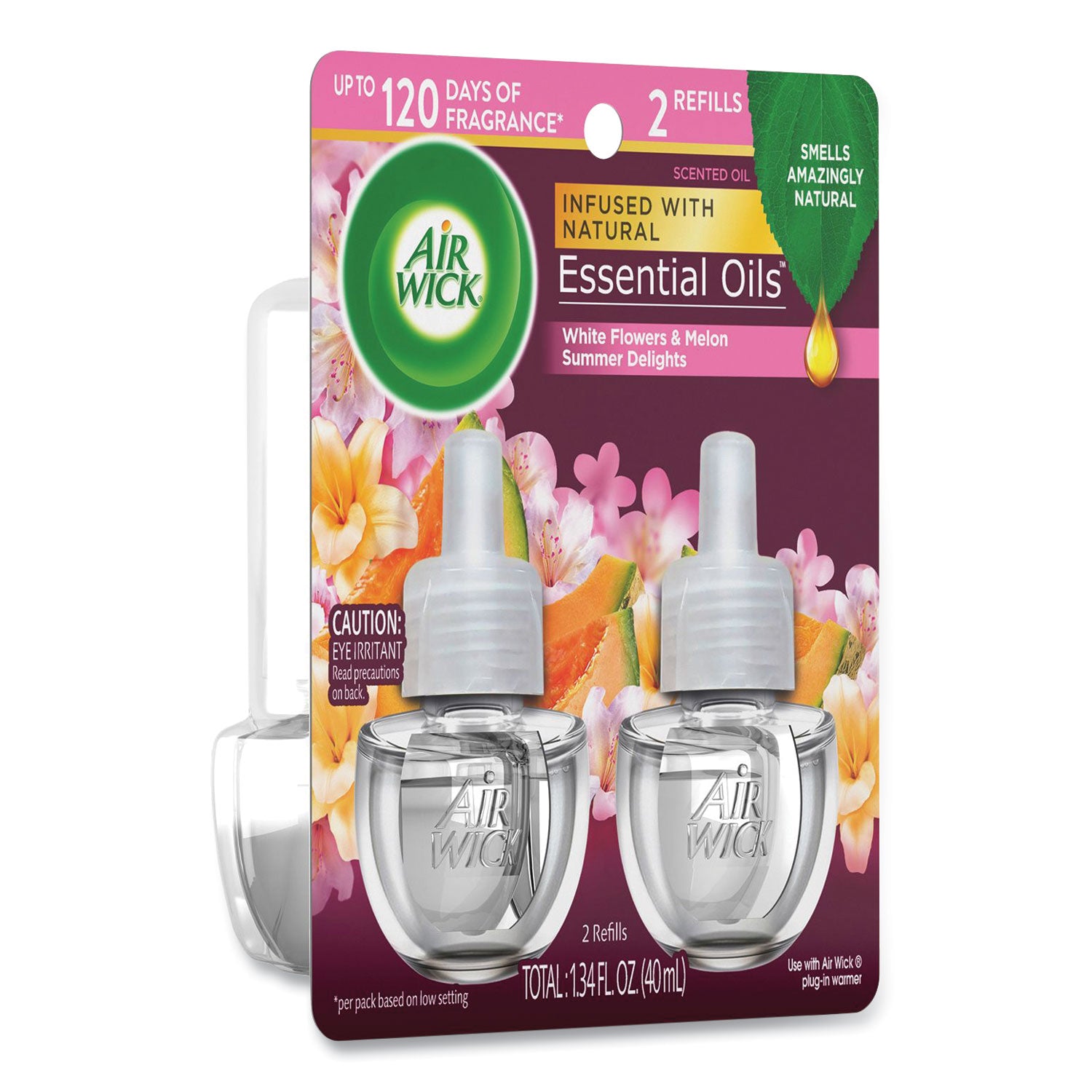 Air Wick Scented Oil Refills - Summer Delights Fragrance, 0.67 oz (2 Refills per Pack, 6 Packs per Carton) - Long-Lasting Home Air Freshener for Living Room, Bedroom & Bathroom