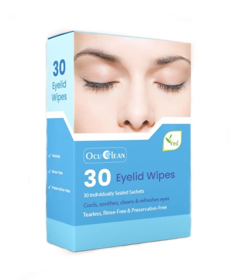 **Ved Eyelid & Lash Wipes – Gentle Periocular Treatment for Adults & Kids – Safe, Natural Debris Removal – 30 Sterile Pre-Moistened Wipes – Perfect for Daily Eyelid Hygiene & Makeup Removal**