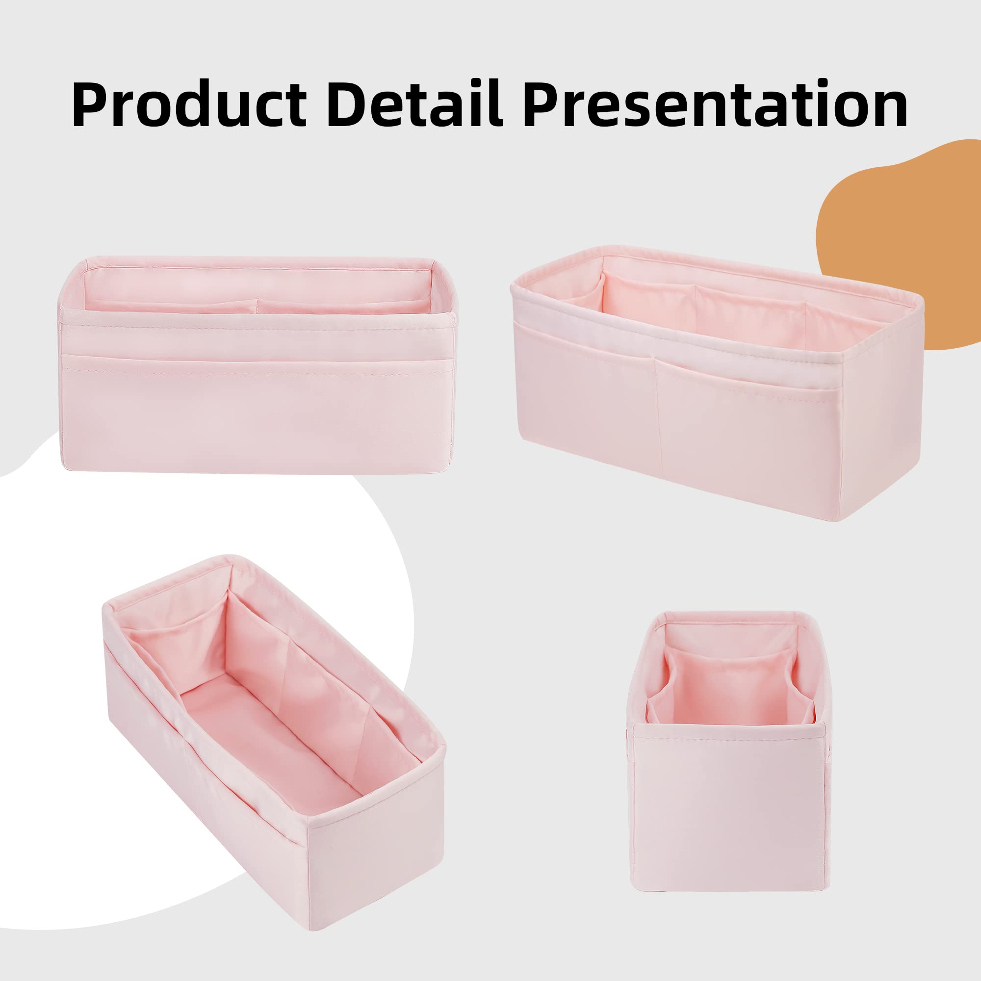 DGAZ Luxury Silk Purse Organizer Insert for Lindy 19/26/30/34 Bags - Handbag & Tote Shaper, Pink (LD26) | Perfect for Travel, Work & Everyday Use