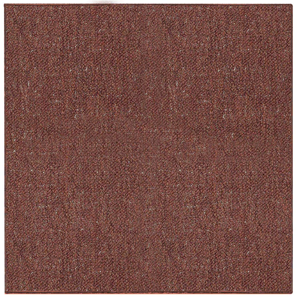 5' Square Rust Indoor Outdoor Area Rugs - Perfect for Patio, Deck, Living Room & Garden Decor