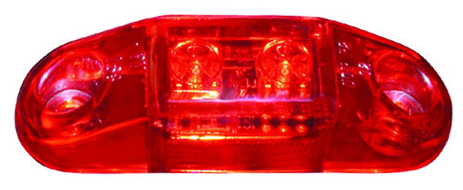 Peterson Manufacturing V168R Red LED Clearance Light - Heavy Duty Truck & Trailer Safety Marker Light for Night Visibility & DOT Compliance