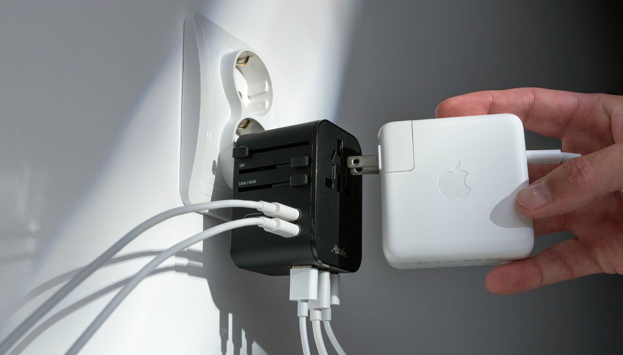 Matador Global Travel Adapter - Universal All-in-One International Power Plug Converter for USA, Europe, Asia - Perfect for Business Trips, Vacations & Digital Nomads