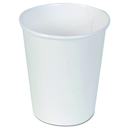 GP PRO Dixie 10 oz White Paper Hot Coffee Cups - 1000 Count (50 Cups/Sleeve, 20 Sleeves/Case) - Perfect for Offices, Cafes & Catering Events