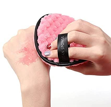 Fozzby Reusable Makeup Remover Sponge Pads - 3 Pack | Gentle Microfiber Facial Cleansing for Mascara & Eye Shadow | Perfect for Travel, Daily Makeup Removal & Sensitive Skin Care