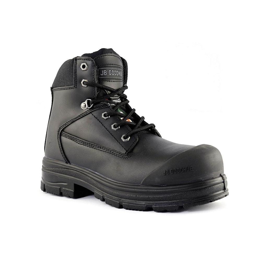 JB Goodhue Dash2 Men's 6-Inch Composite Toe Work Boots - Safety Shoes for Construction, Warehouse & Outdoor Work | Black (Model 14018) | ASTM F2413-11 Certified | Slip & Oil Resistant