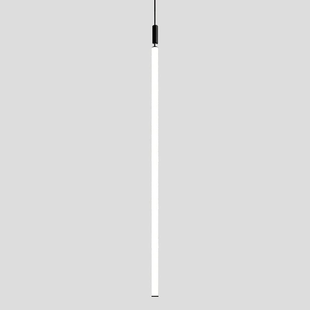 Modeen Simplicity Wrought Iron LED Pendant Light - Adjustable Long Tube Chandelier Hanging Lamp for Bar, Cafe, Restaurant & Home Dining Room | Modern Cylinder Lighting Fixture for Commercial & Residential Spaces