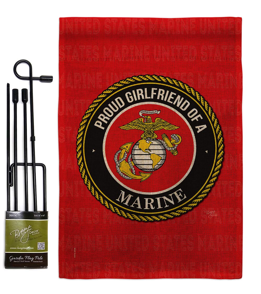 USMC Garden Flag Set - Double-Sided 13x18.5 - Perfect for Marine Corps Supporters & Military Home Decor