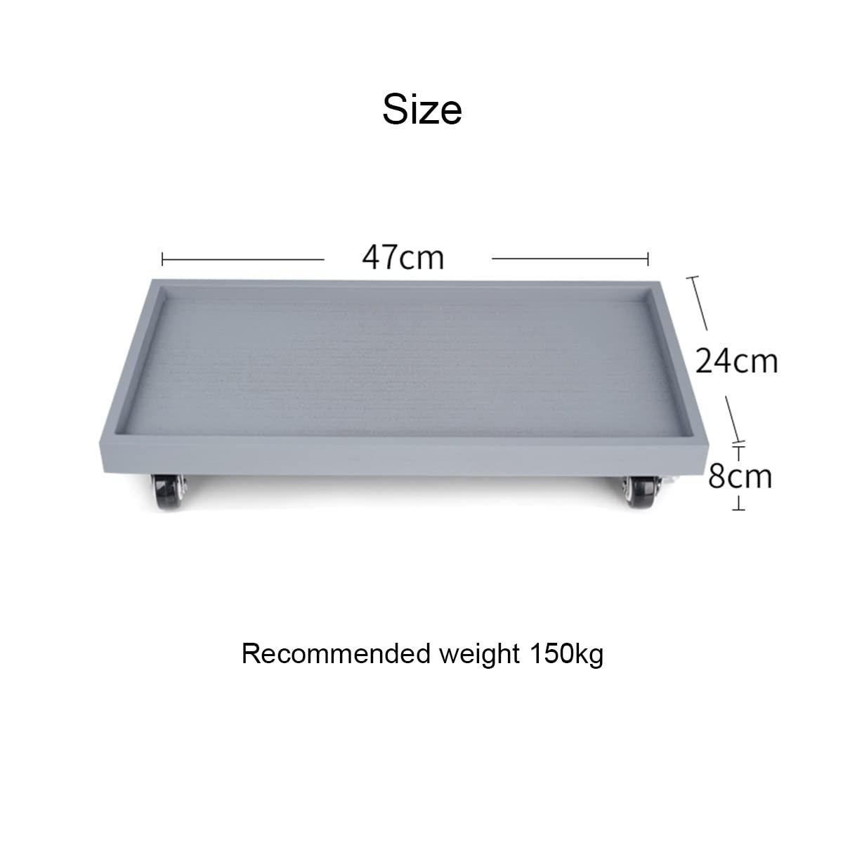 **Rolling Planter Stand with Wheels - 47x24cm Mobile Plant Caddy for Indoor & Outdoor Potted Plants - Heavy Duty Flower Pot Holder with Casters for Easy Moving - Perfect for Garden, Patio, Balcony & Home Decor**