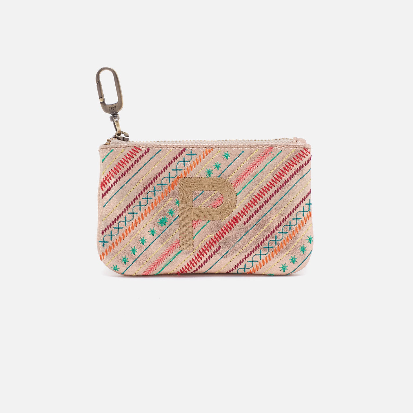 Luxury Monogram Pouch in Metallic Soft Leather - Designer Crossbody Bag for Women | Perfect for Parties, Travel & Everyday Use