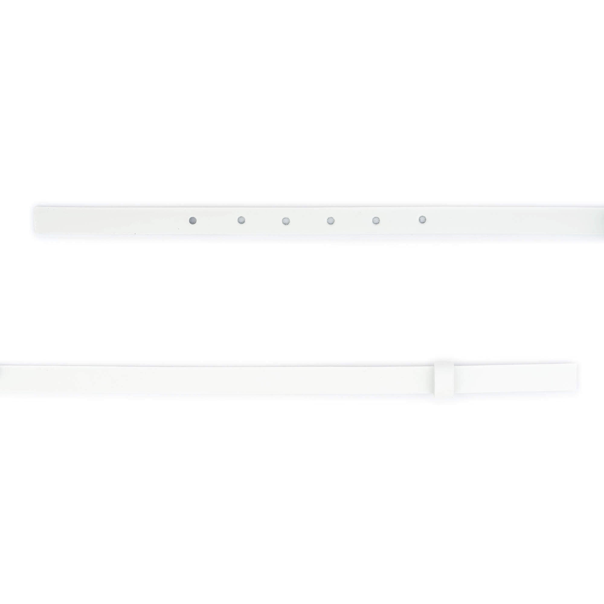 1.5 cm White Leather Belt Strap Replacement for YSL Buckles - Women's Fashion Accessory for Office, Party & Casual Outfits