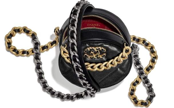 Chanel 19 Flap Bag with Chain - Black Leather Crossbody Clutch for Women | Perfect for Evening Parties, Date Nights & Special Occasions