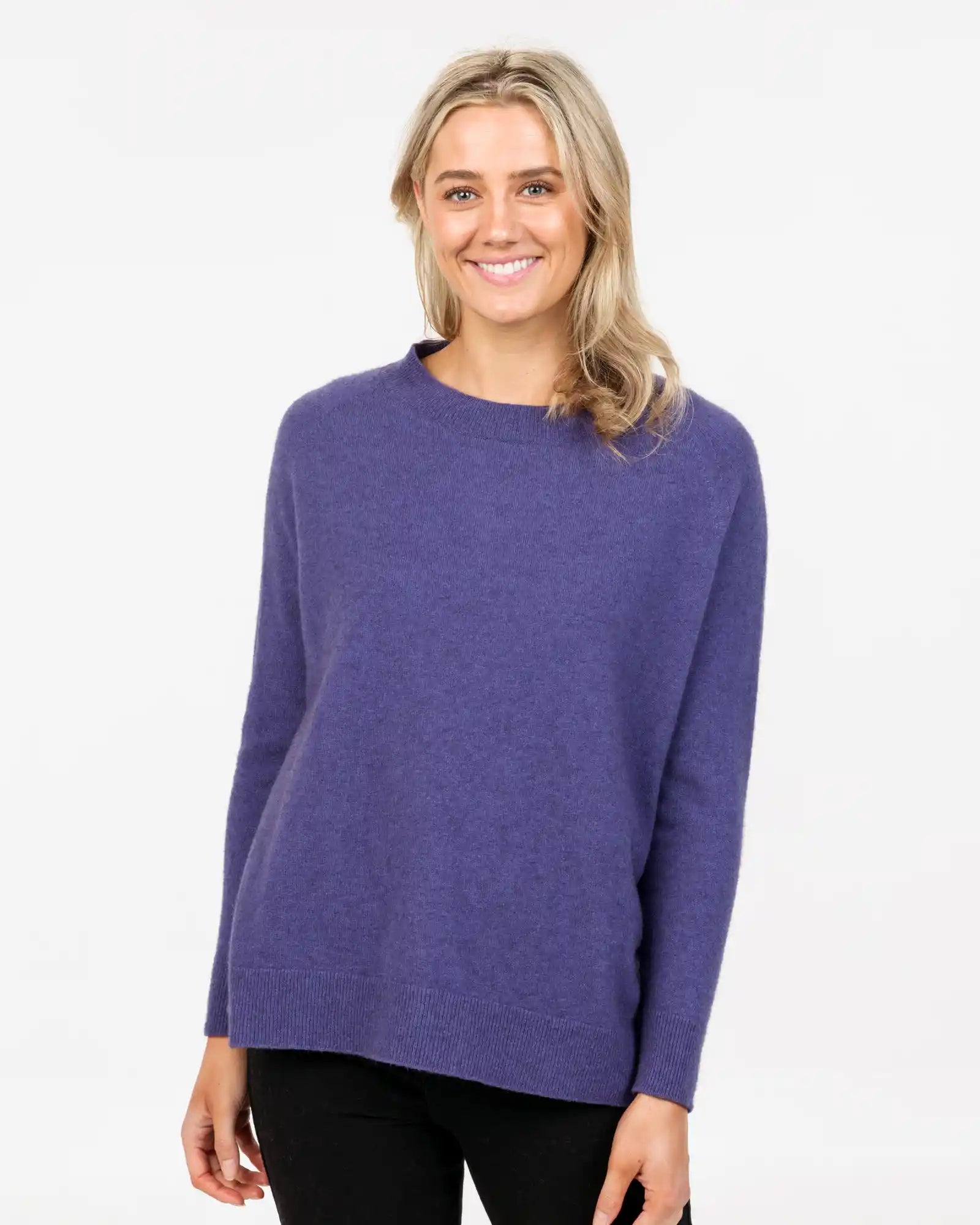Violet Women's Lounge Sweater NB816 - Soft Casual Pullover for Home Relaxation & Cozy Evenings