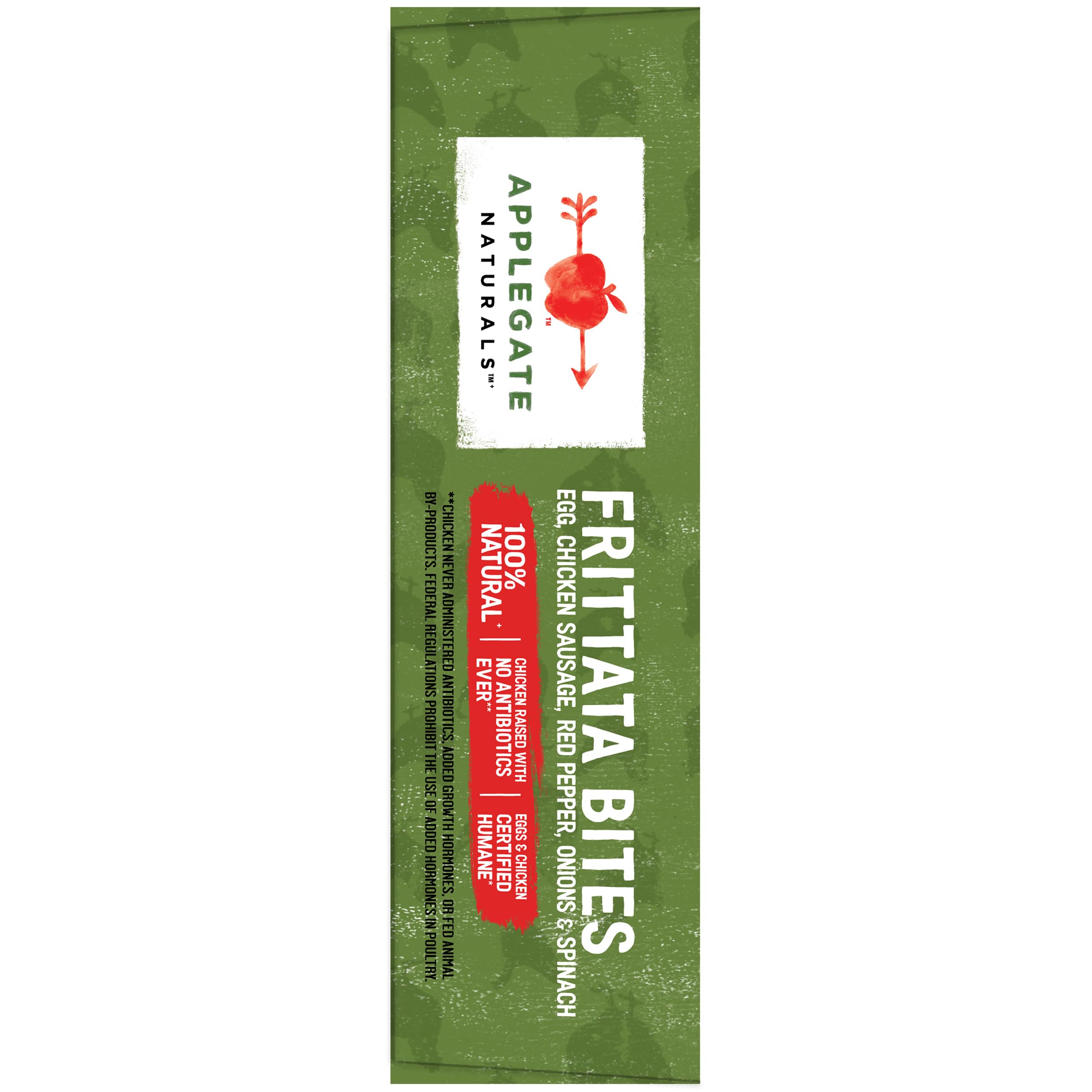 Applegate Farms Chicken Sausage with Red Pepper, Onions & Spinach Frittata Bites - 8.4 oz | Gluten-Free, Protein-Packed Snacks for Breakfast, Lunch or On-the-Go | Perfect for Keto, Paleo & Healthy Lifestyle