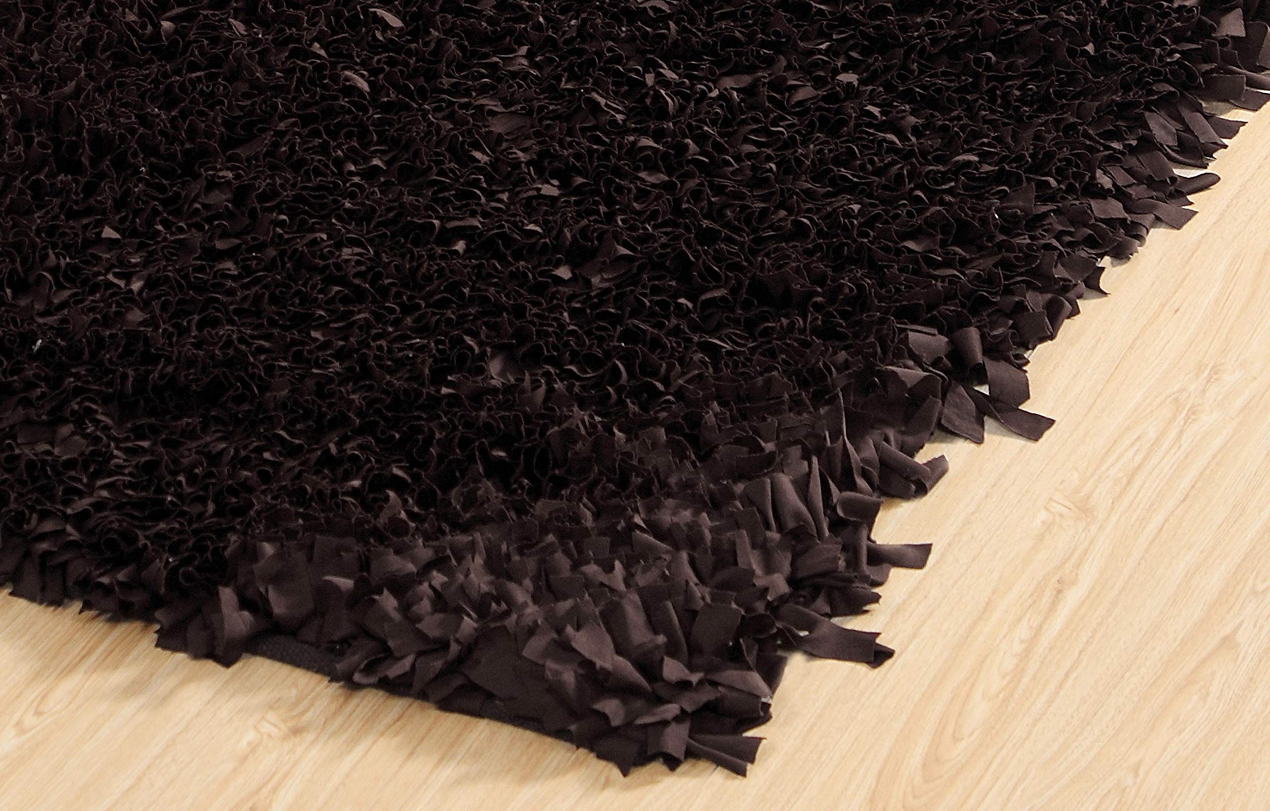 Premium Soft Jersey Shaggy Area Rug for Living Room - Machine Washable, Non-Slip, Foldable Indoor Carpet - Easy Clean Home Decor (3'5
