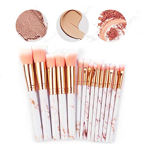 15-Piece Professional Makeup Brush Set - Foundation, Concealer, Eyeshadow & Blending Brushes for Flawless Makeup Application | Perfect for Daily Use, Travel & Professional Makeup Artists | Pink Cosmetic Brush Kit