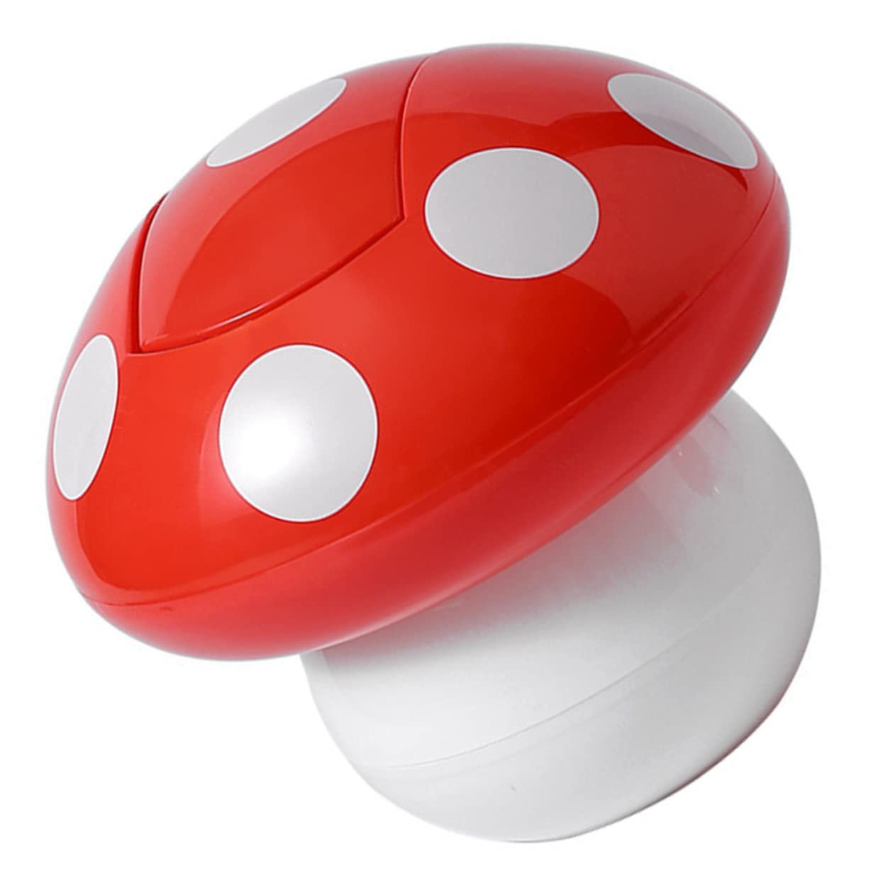 Mushroom Shaped Desk Trash Can - Small Decorative Waste Basket with Lid for Office & Home - Cute Red Garbage Bin for Desk, Bedroom, Dorm Room, Kids Room