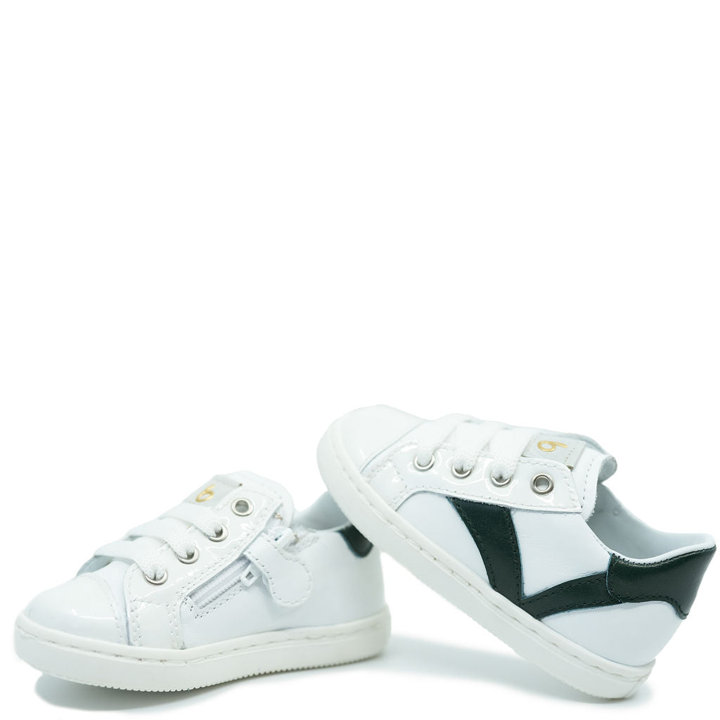 Beberlis White and Green Baby Sneakers - Comfortable & Stylish First Walking Shoes for Infants & Toddlers | Perfect for Everyday Wear, Playtime & Special Occasions