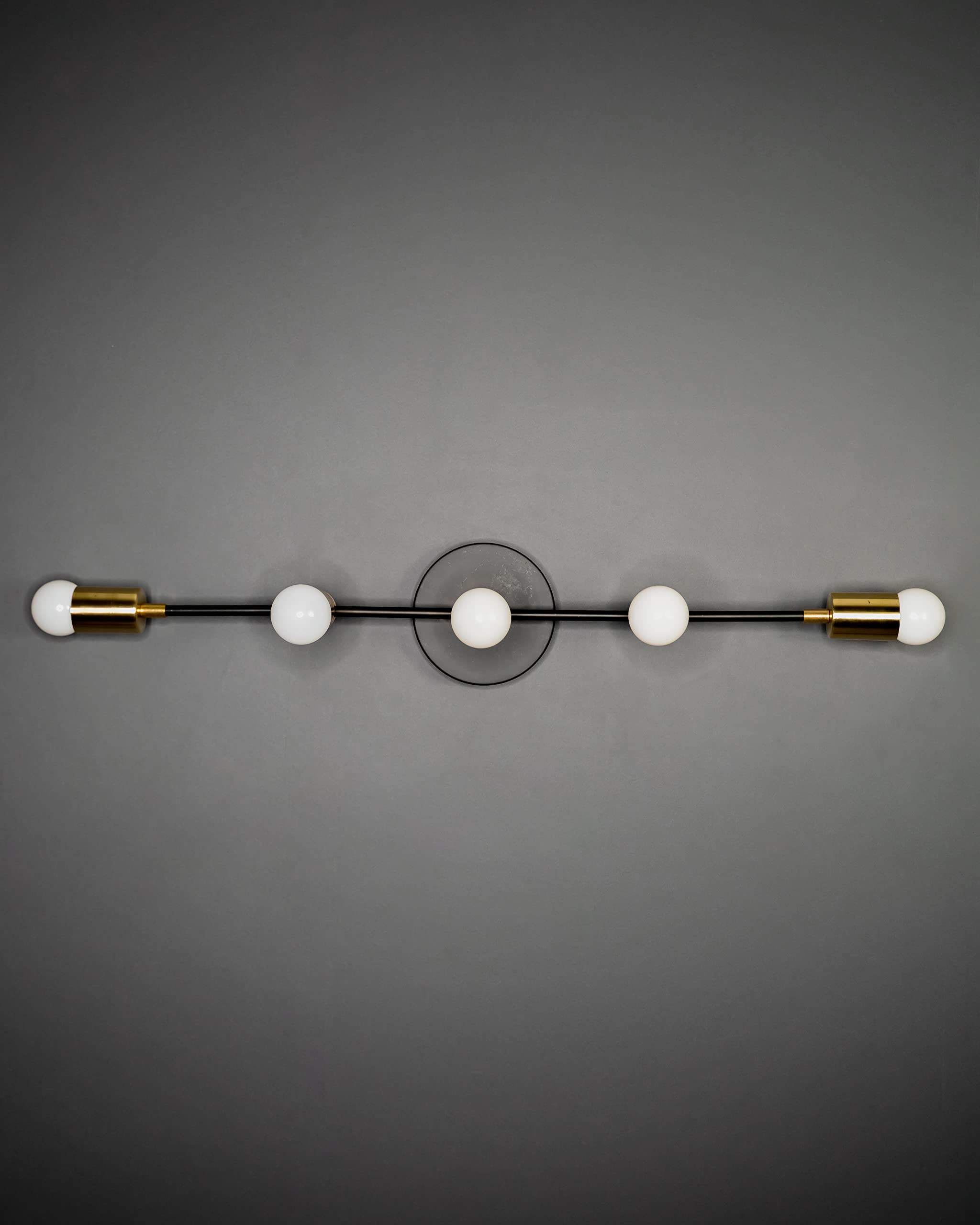 Artemis Modern 5-Light Wall Sconce - Mid Century Industrial Vanity Lighting for Bathroom, Bedroom & Hallway - Abstract Art Design Fixture with Adjustable Bulbs