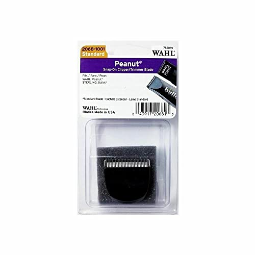 Wahl 2068-1001 Black Peanut Replacement Clipper/Trimmer Blade Snap-On OEM - Professional Hair Cutting Tool for Barbers & Home Use