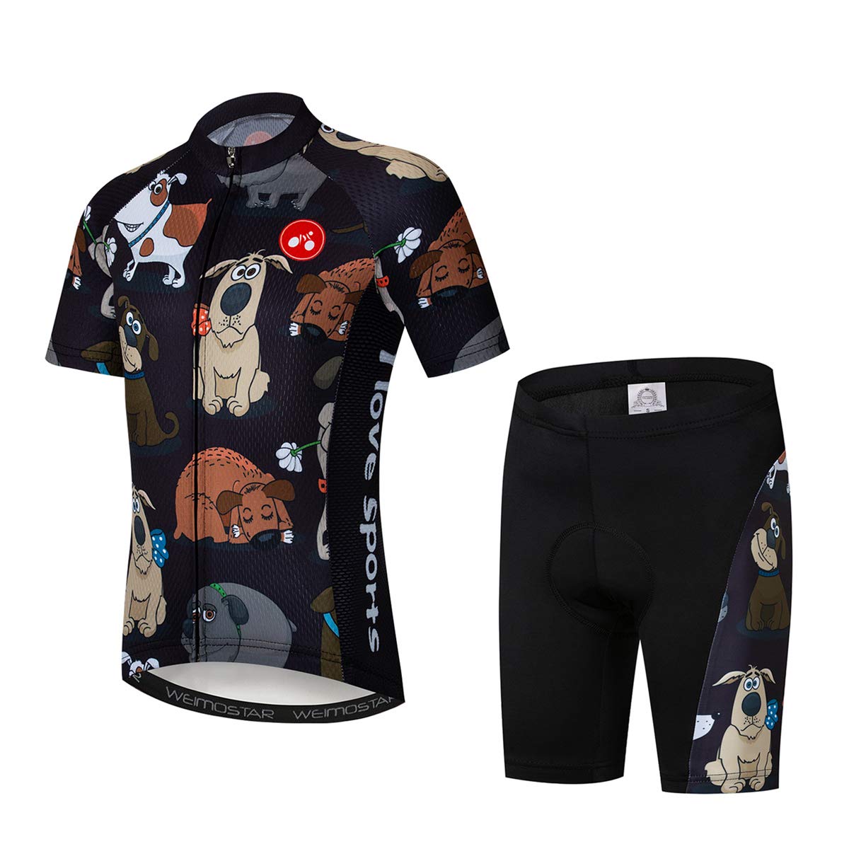 Kids Cycling Jersey Set - Breathable Short Sleeve Bike Shirts & Pants for Boys & Girls - Perfect for Summer Outdoor Riding, Biking Adventures & Cycling Training