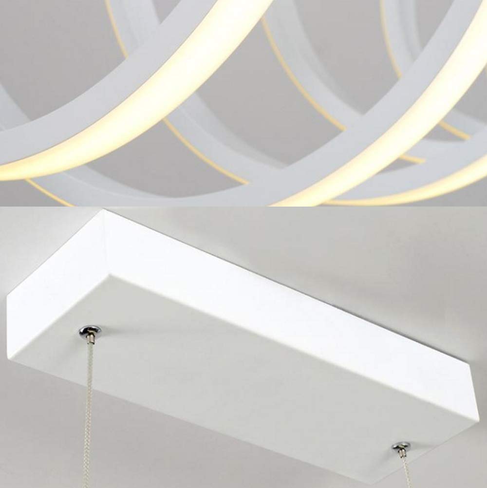 Stylish LED Chandelier - Dimmable Spring Art Pendant Light with Remote Control for Dining Room, Kitchen Island, Living Room, Bedroom & Office | Perfect for Modern Home Decor & Ambient Lighting