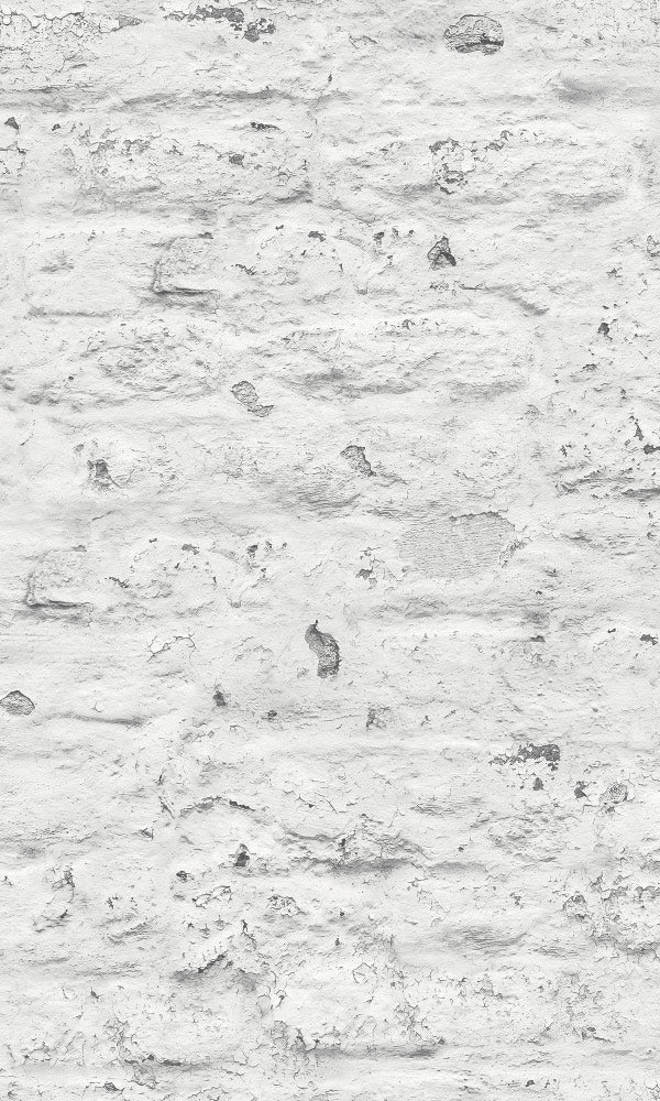 Bleached White Painted Brick Wallpaper Roll R6735 - Peel and Stick Self-Adhesive Wallpaper for Living Room, Bedroom, Office & Home Decor