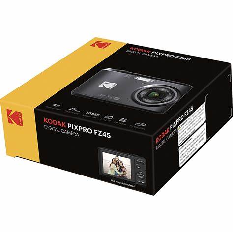 Kodak PIXPRO FZ45 16MP Digital Camera with 4X Optical Zoom & 1080P HD Video - Black - Perfect for Travel, Vlogging, and Family Photography