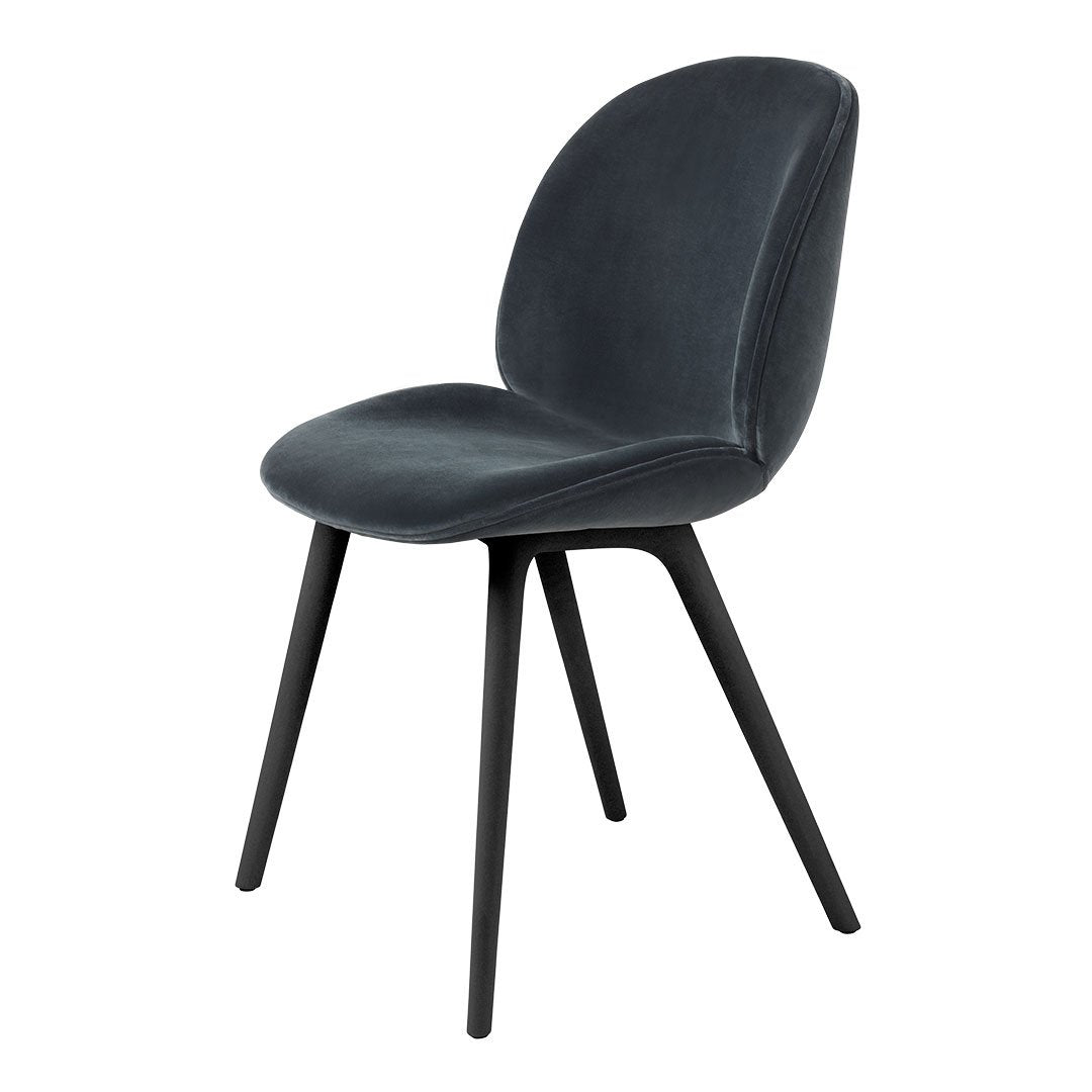 Beetle Dining Chair - Fully Upholstered Modern Seat with Black Plastic Base - Perfect for Kitchen, Dining Room & Small Space Decor
