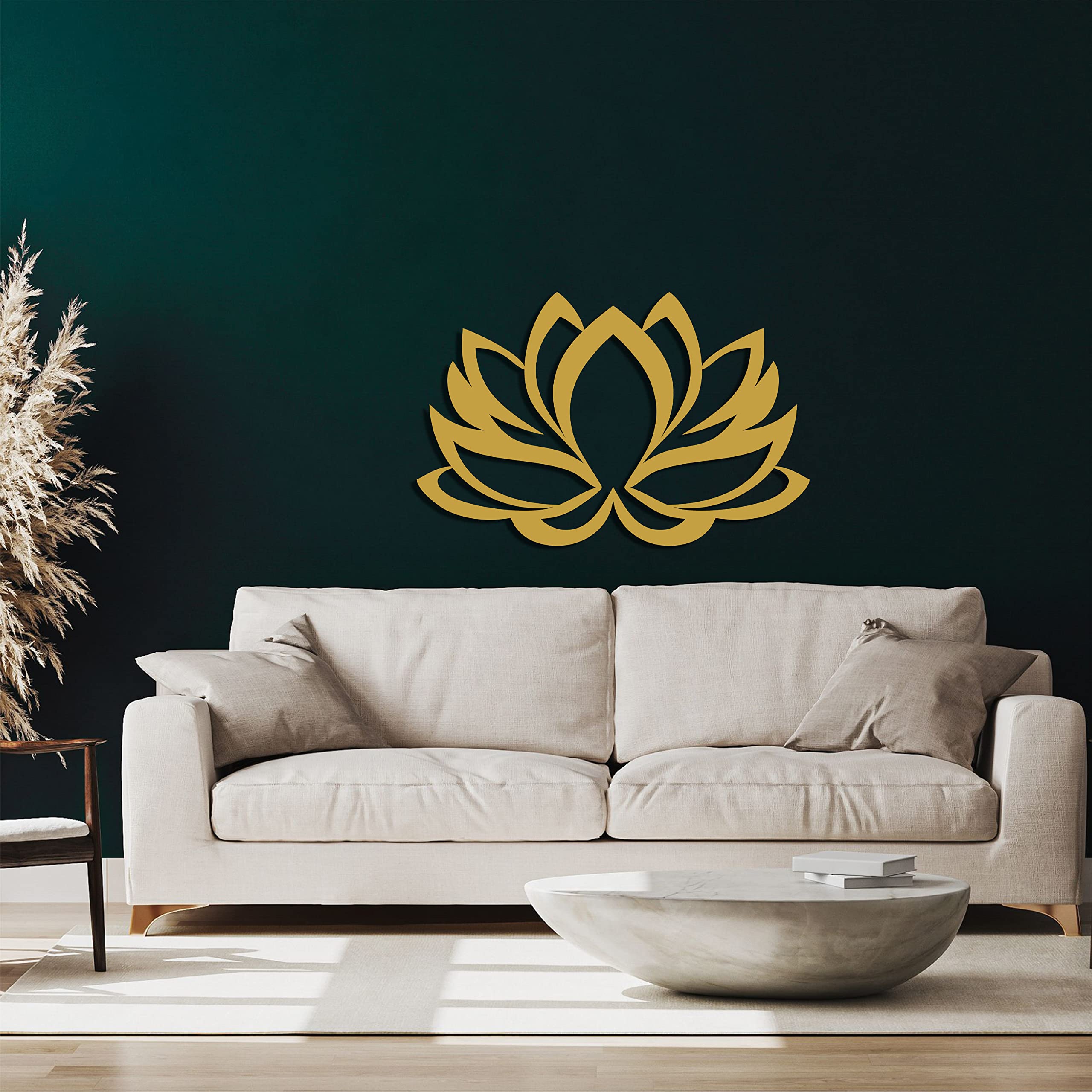 Gold Metal Lotus Flower Wall Art - 46