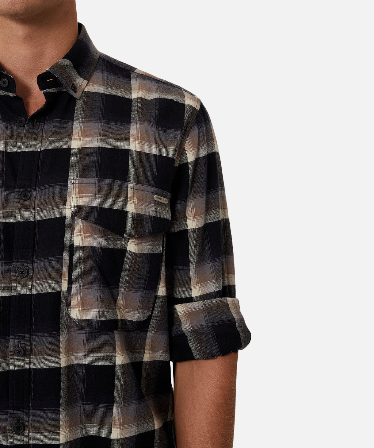 The Clifton LS Shirt - Black Multi Color Long Sleeve Casual Button-Up for Men | Perfect for Office, Date Night & Outdoor Activities