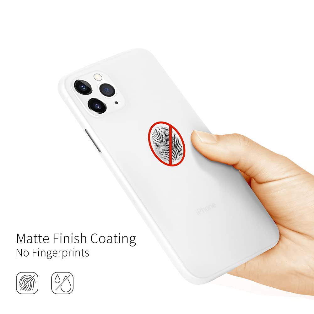 memumi Ultra Slim iPhone 11 Pro Max Case - Matte Translucent White Thin Protective Cover | Scratch & Fingerprint Resistant | Perfect for Daily Use, Work & Travel