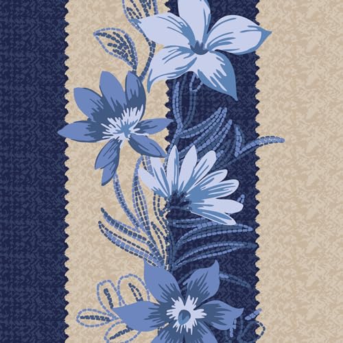 Navy Stripe Straw