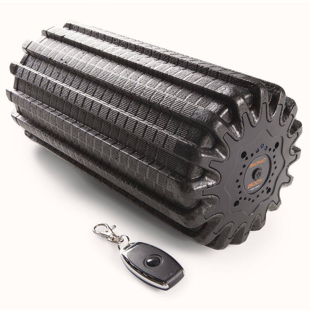 Bionic Body Rechargeable Vibrating Foam Roller Massager for Muscle Recovery & Pain Relief - Portable Deep Tissue Massage for Athletes, Gym, Yoga & Home Use
