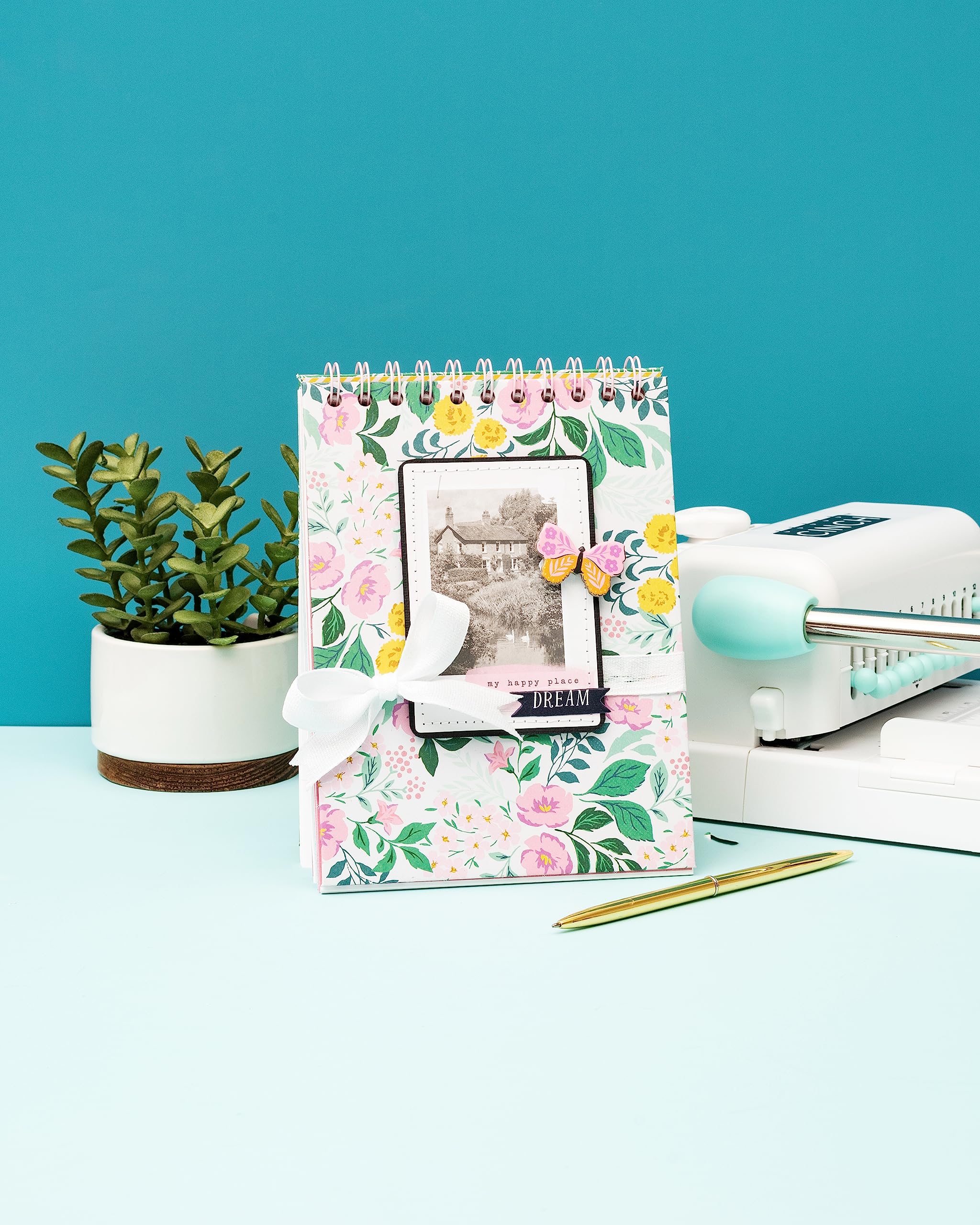 We R Memory Keepers Cinch Book Binding Machine V2 - Easy-to-Use Spiral Binding Tool with Slide Ruler for Professional Books, Notebooks & Calendars | Perfect for Office, School & Craft Projects (Mint Green)