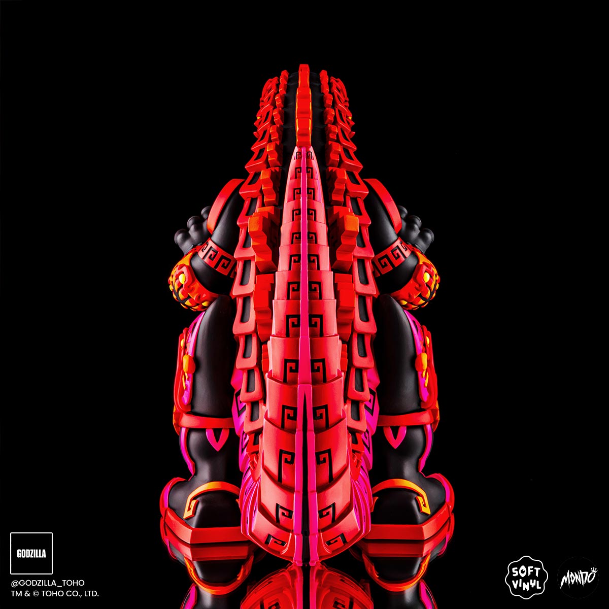 Godzilla Vinyl Designer Figure by Urban Aztec - Burning Variant Timed Edition - Collectible Toy for Anime Fans, Home Decor & Gift for Movie Lovers