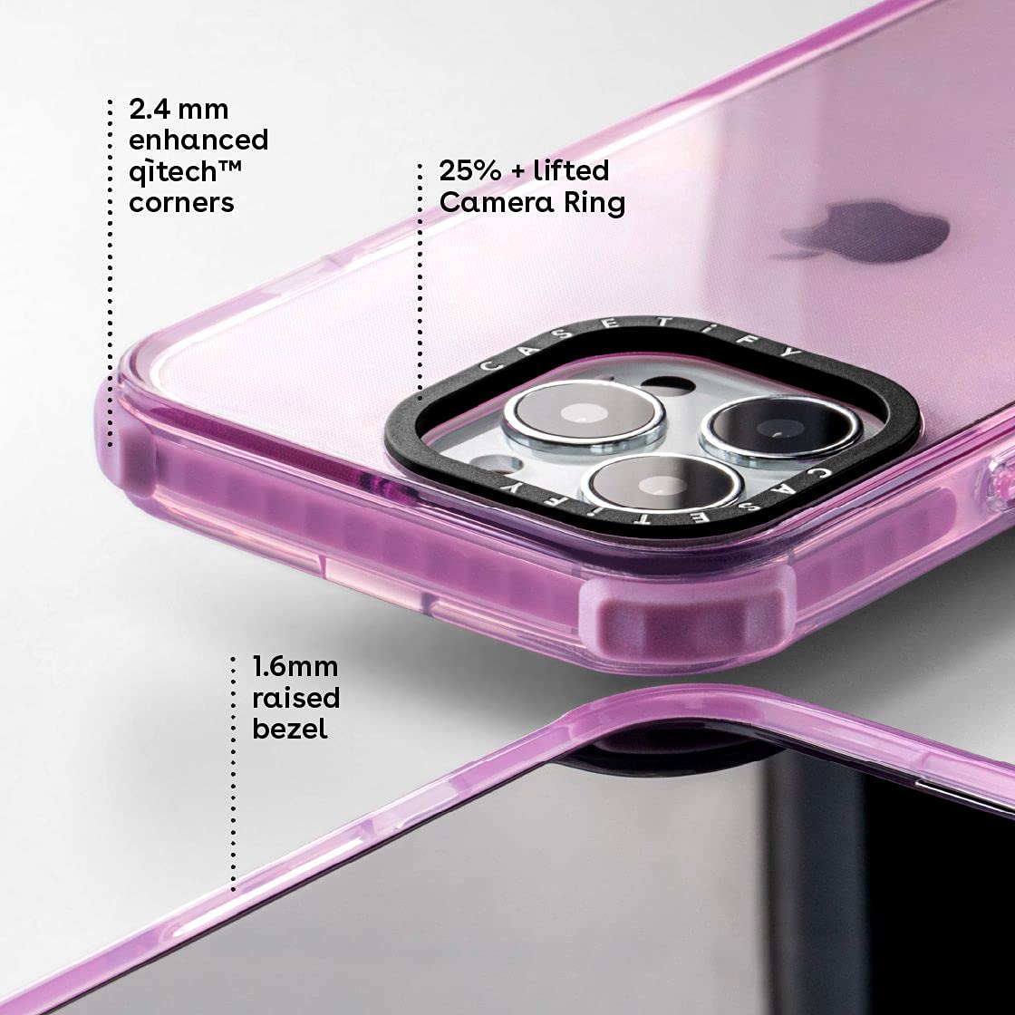 CASETiFY Ultra Impact Shockproof Case for iPhone 13 Mini - Slim Protective Cover with Camera Protection - Clear Black Design - Perfect for Outdoor Activities & Daily Use