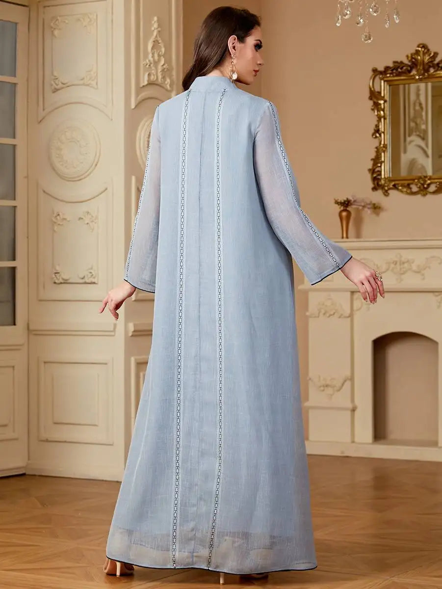 Elegant Embroidery Eid Caftan Dress for Women - Perfect for Wedding, Party & Special Occasions | Boho Chic Maxi Kaftan for Celebrations & Festive Events