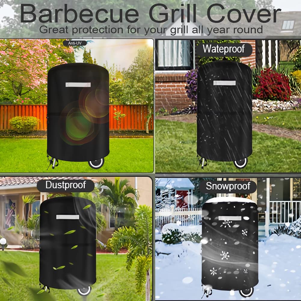 **Heavy Duty Waterproof BBQ Grill Cover for Weber 22 Inch Charcoal Kettle – Outdoor Char-Broil Griddle Accessories with Storage Bag | Perfect for Backyard, Patio & Camping**
