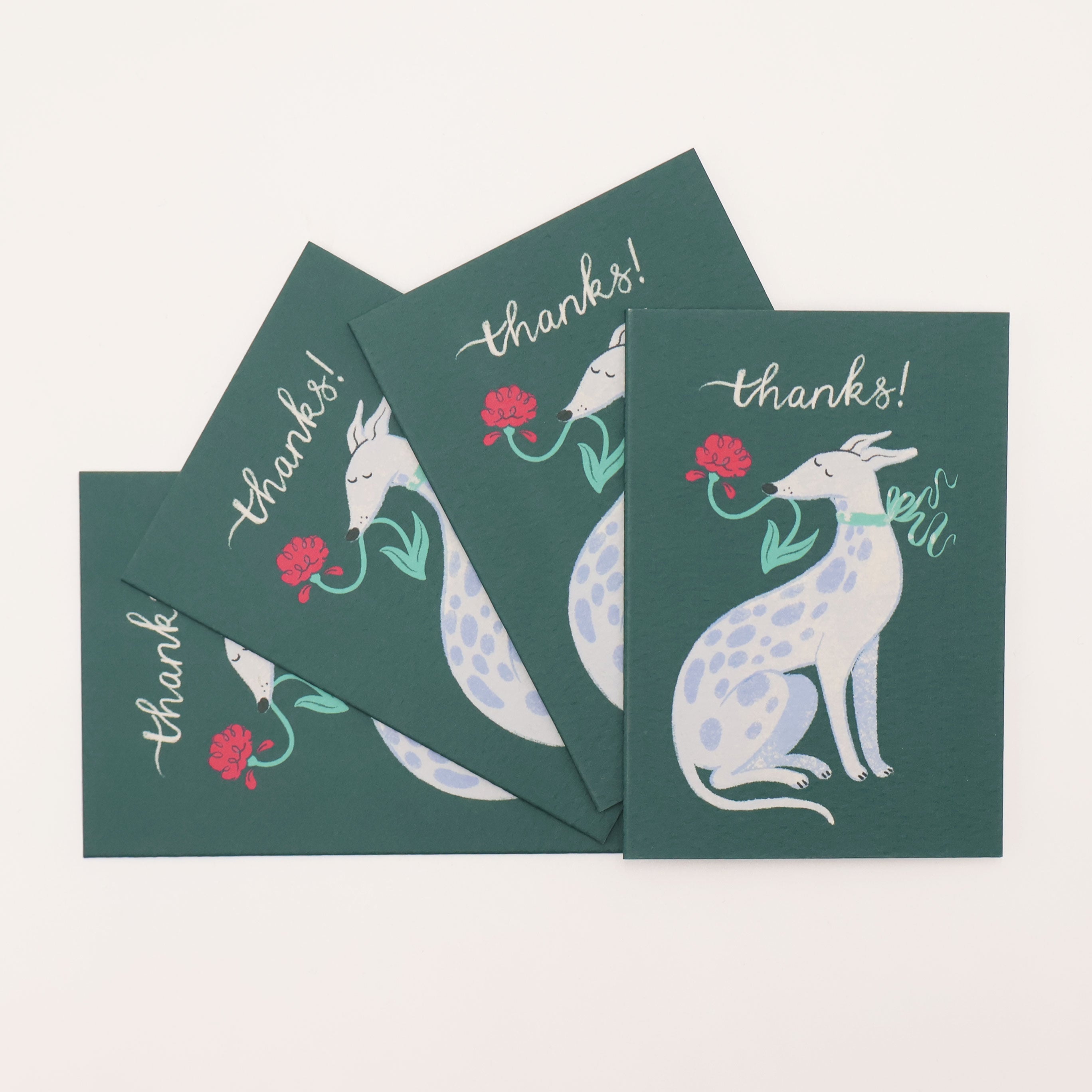 Bryony Moss 4-Pack Mini Greeting Cards - Blank Inside for Birthdays, Thank You, Anniversaries & More - Perfect for Handwritten Notes, Party Invitations & Small Gifts