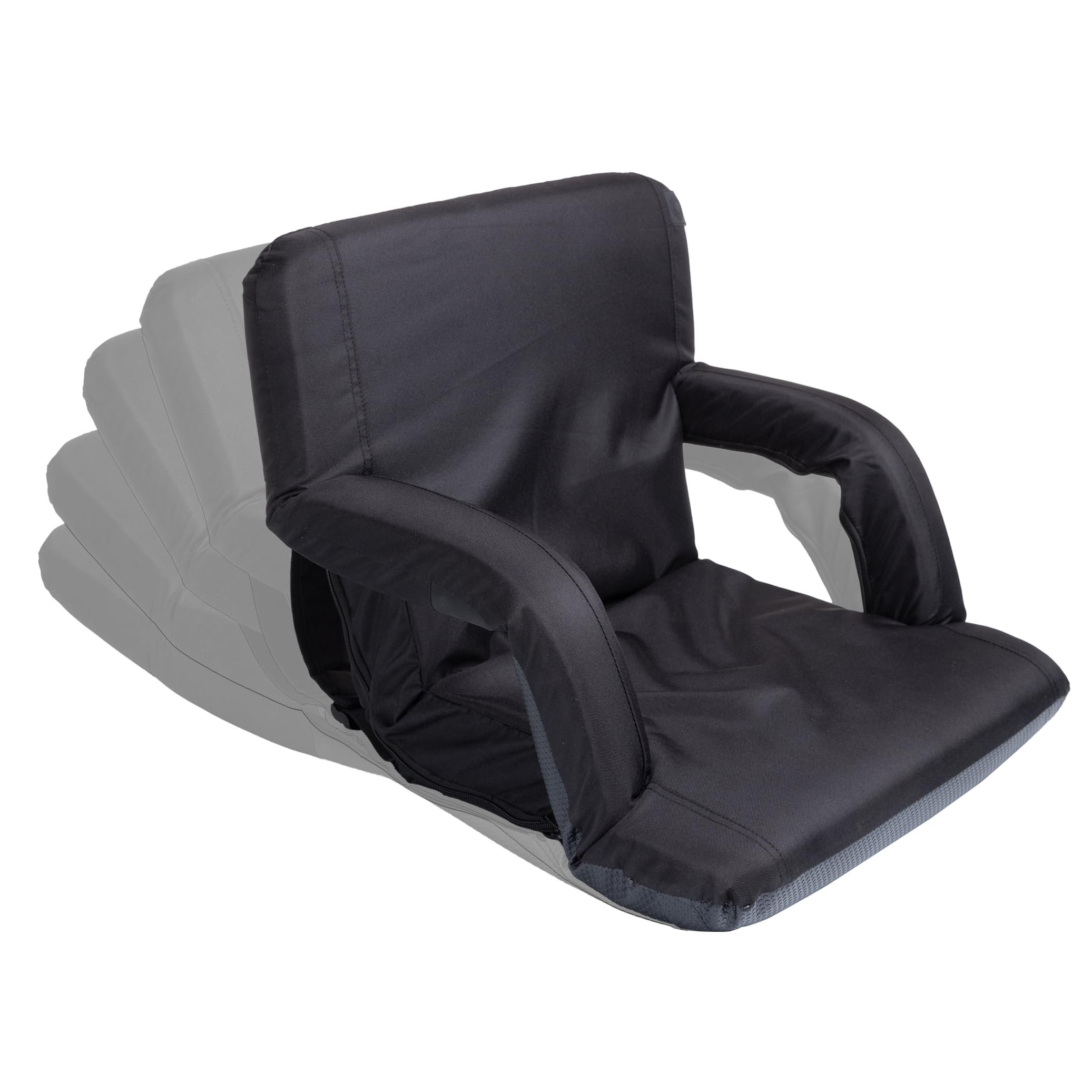 Philadelphia Eagles Ventura Portable Recliner Chair - Lightweight Folding Seat for Outdoor Sports, Tailgating, Camping & Beach Picnics (Black, Officially Licensed NFL Gear)