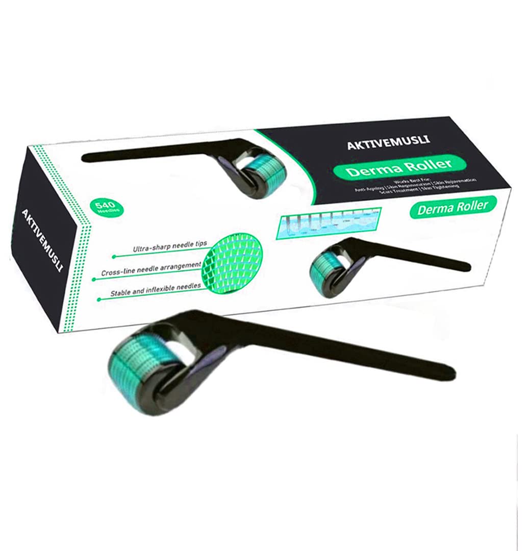 0.5mm Micro Needle Roller for Hair Growth & Beard Stimulation - Reduces Hair Fall, Stimulates Follicles - Safe & Easy to Use - Perfect for Home Hair Care & Beard Grooming Routine