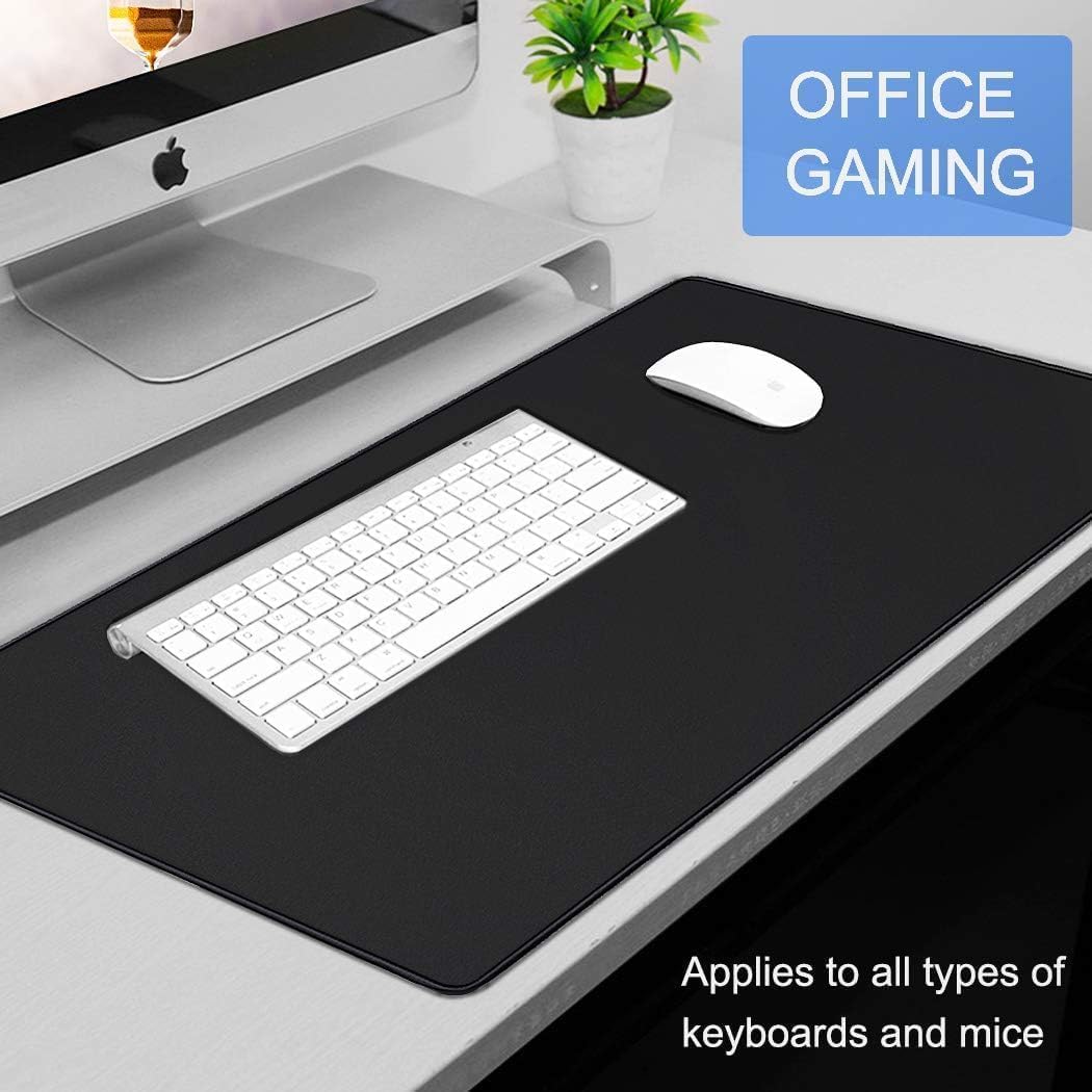 Large Extended Gaming Mouse Pad - Waterproof Non-Slip Rubber Base with Stitched Edges | 31.5 x 11.7 Inch Oversized Desk Mat for Computer, Keyboard & Mouse | Perfect for Gaming, Office & Home Use | Durable Black Mousepad for PC, Laptop Workstations